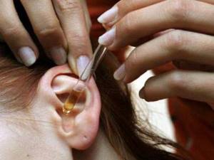 Лечение отита - капли в уши