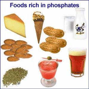 пища, содержащая фосфаты