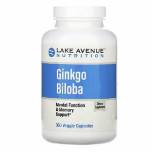 Lake Avenue Nutrition, Гинкго билоба, 120 мг, 360 вегетарианских капсул