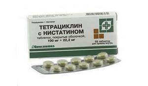 Таблетки Тетрациклин с нистатином — инструкция по применению