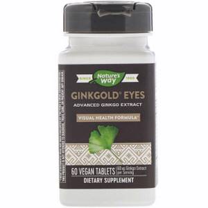 Nature's Way, Ginkgold Eyes, 60 таблеток растительного происхождения