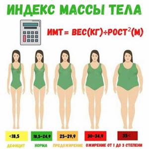 Расчёт индекса массы тела