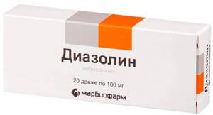 Диазолин (Diazolin) таблетки. Цена, инструкция по применению, аналоги
