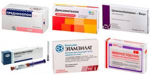 препараты, влияющие на тромбоциты в крови: Преднизолон, Дексаметазон, Цианокобаламин, Депо-Провера, Этамзилат, Иммуноглобулин